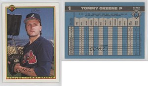 1990 Bowman Tommy Greene #1 Rookie RC