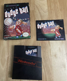 Super Dodge Ball NES (Nintendo Entertainment System, 1989) with box and manual