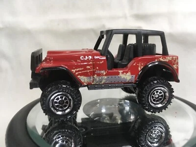 Matchbox Top Gun Maverick  Jeep® CJ-7 4x4 REDWOOD POLY w/TRAILER HITCH! - Loose - Image 1 of 4