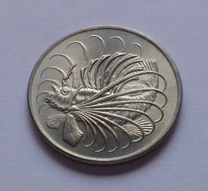 50 centavos de Singapur 1980, pez león - Imagen 1 de 2