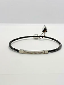 Bracciale Uomo comete Gioielli in Acciaio con PVD Nero e Diamanti di Ct. 8,5 - Foto 1 di 2