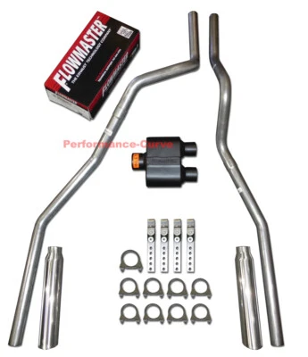 04-08 Ford F150 Camión Mandril Doble Escape Doblado con Silenciador Flowmaster Super 10 Foto 1 de 3