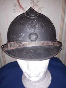 FRANCIA 1GM/WW1 BELLISSIMO ELMETTO ADRIAN 1914 FANTERIA COMPLETO PERFETTO DACASA - Picture 1 of 6