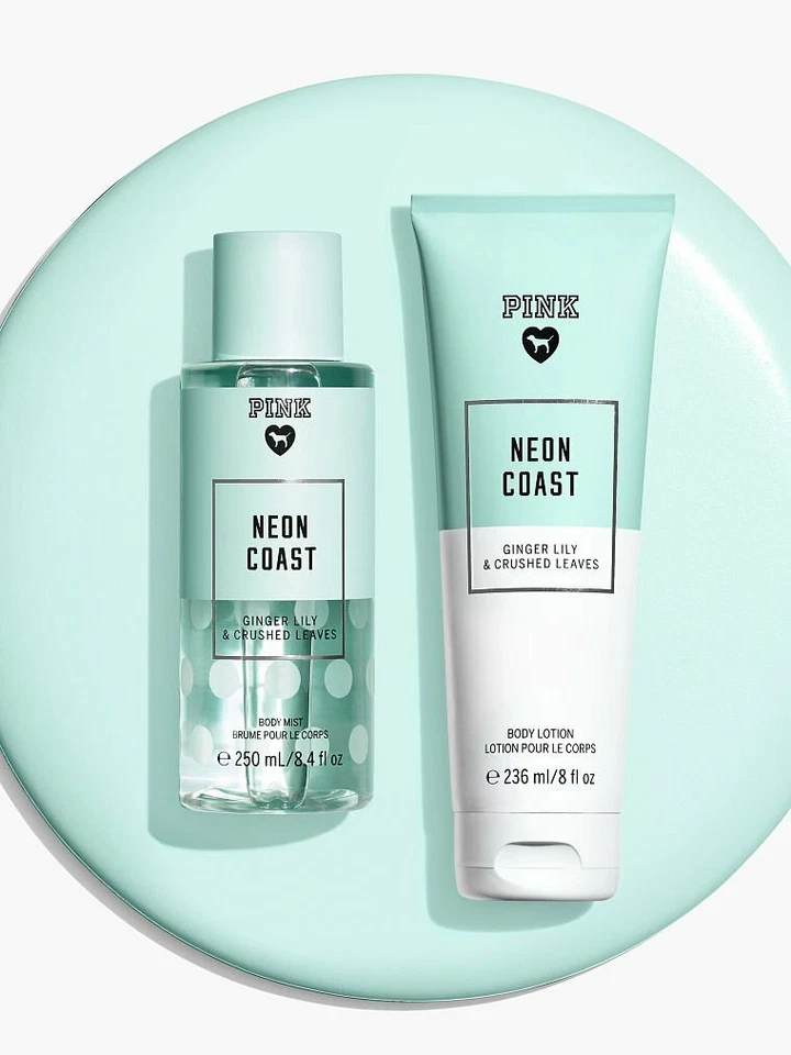 Victoria's Secret ROSA Neon Coast Body Mist + Body Lotion Set Foto 1 de 1