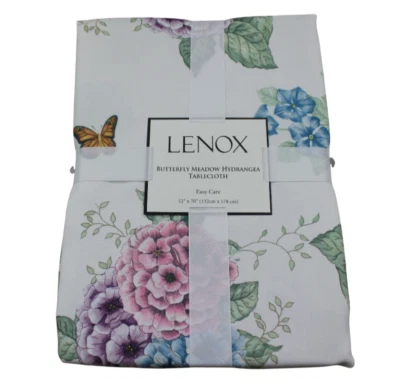 Lenox Tablecloth Butterfly Meadow Hydrangea White Spring Floral Flower 52X70 NWT - Image 1 of 4