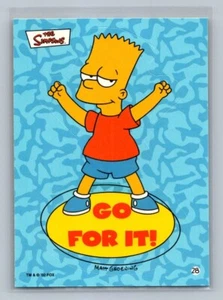 BART SIMPSON Go for it! 2002 Topps The Simpsons Sticker #28 C2 - Picture 1 of 2