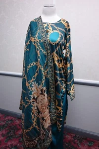 Pakistani Dress Salwar Kameez Ready To Wear Suits Casual ware Silk Size Large - Picture 1 of 6