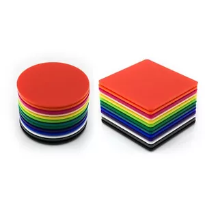 Acrylic Coasters Square and Round Kitchen Table Kids Children Laser Cut Dining - Picture 1 of 74