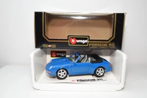 B39 1:18 BBURAGO BURAGO 3090 PORSCHE 911 CORSA CABRIOLET 1994 AZUL NUEVO EN CAJA - Imagen 1 de 19