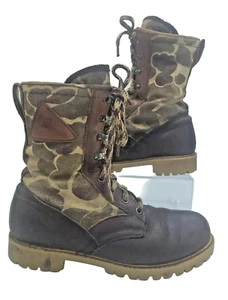 Rocky Hunting Combat Army Camo Thinsulate Insulated Brown Leather Boot Sz 8M Vtg - Picture 1 of 22