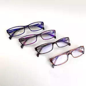 Occhiali da Lettura Donna +3.50 Enotina Confezione 4 Lettori Luce Blu Viola Nero - Foto 1 di 8
