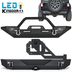 Front / Rear Bumper w/ Tire Carrier for 2018-2025 Jeep Wrangler JL & Unlimited - Picture 1 of 18
