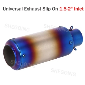 Universal Motorcycle Exhaust 2" Slip On for Grom/Street/Sport Motorcycles  - Imagen 1 de 3