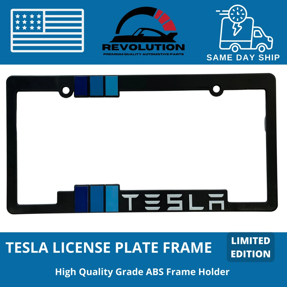 Soporte de marco de matrícula azul eléctrico TESLA nuevo OEM actualización para modelo S 3 X Y Foto 1 de 1