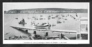 1932  --  LE CONQUET . LANCEMENT DU CANOT DE SAUVETAGE . 3X169 - Picture 1 of 1