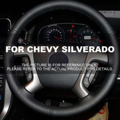 38cm 15" Steering Wheel Cover Genuine Leather for Chevy Silverado 1500 2500 HD - Image 1 of 4