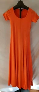 Ralph Lauren Black Label Orange Cotton Short Sleeve Long Dress size Medium - Picture 1 of 3