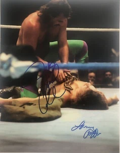 Jake The Snake Roberts Signed 11x14 Photo Lanny Poffo Autograph MSG WWE WWF HOF - Picture 1 of 3