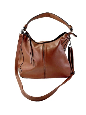 Mujer Realer Hobo Sillín Marrón Bolso de Mano Grande Cubo Cartera Cuero Sintético Foto 1 de 4