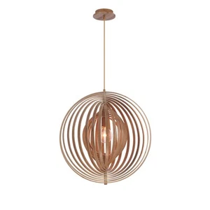 Wood One Light Pendant from the Abruzzo Collection - Picture 1 of 1