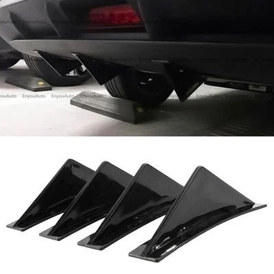 For Mercedes-Benz AMG35 AMG45 GT Rear Bumper Lip Splitter Diffuser Glossy Black - Image 1 of 4