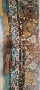 Talbots beautiful brown, gold and blue scarf  NWT - Picture 1 of 5