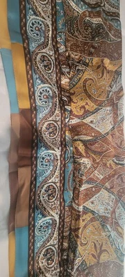Talbots beautiful brown, gold and blue scarf  NWT - Image 1 of 4