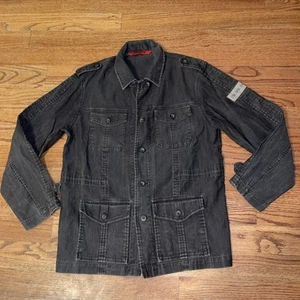 Signum German Charcoal Cotton Poly Chore Railway Railroad Work Jacket Medium EUC - Picture 1 of 21