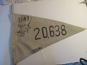 WWII GERMAN U- BOAT U-47 BULL OF SCAPA FLOW 20,638 TON VICTORY FLAG - Picture 1 of 1