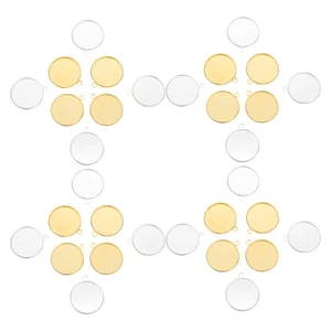 60 Pezzi Lunetta Rotonda Vassoio Base Ciondolo Vuoto Charm Set per Gioielli Artigianato - Foto 1 di 16