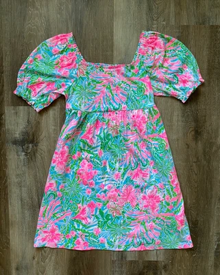 LILLY PULITZER nwt Mini Delaney Dress~size L~LARGE~8-10~NEW~Leaf It Wild~ - Image 1 of 3