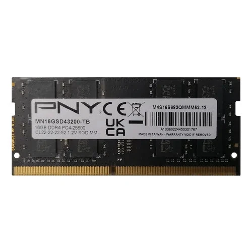 PNY RAM DDR4 16GB 3200Mhz PC4-25600 MN16GSD43200-TB SO-DIMM laptop minipc 260pin - Immagine 1 di 1