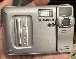 Fujifilm MX 1200 1.3MP Digital Camera Silver w/ 4MB SmartMedia Memory Card WORKS - Picture 1 of 3