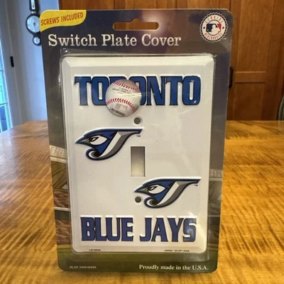 Toronto Blue Jays MLB Aluminum Single Light Switch Wall Plate  NEW Old Stock - Image 1 of 3
