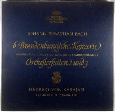 3 LP LINEN BOX DGG TULIP 1965 Bach BRANDENBURG CONCERTOS Karajan 138 976/78 NM- Foto 1 de 4