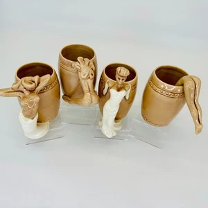Set of 4 Vtg DOROTHY KINDELL Nude Pin-Up Mugs 1940s Risqué California Pottery - Picture 1 of 14