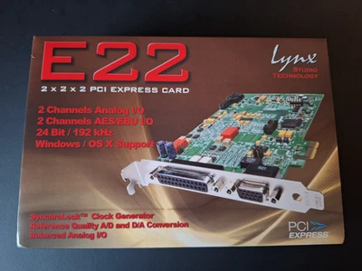 Lynx Studio E22 Soundkarte PCIe inkl. Kabel analog digital XLR - Bild 1 von 4
