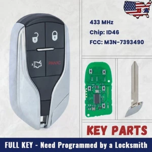 for Maserati Ghibli Quattroporte 2014 - 2019 Smart Remote Key Fob M3N-7393490 - Bild 1 von 5