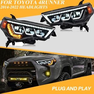 Triple Beam LED Headlight For Toyota 4Runner 2014-2023 Head Front Lamp Assembly
