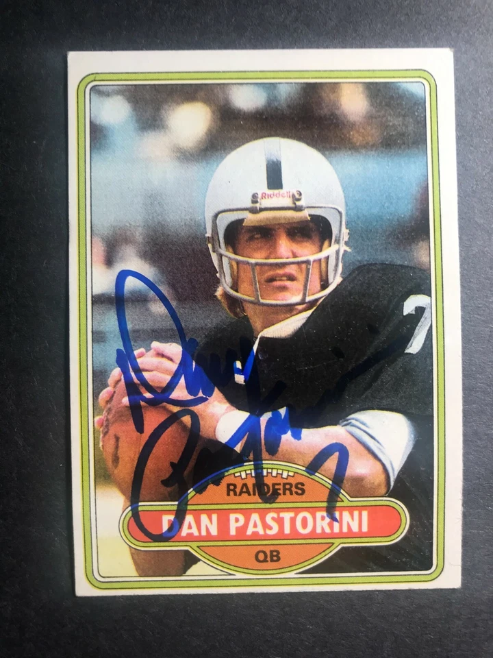SIGNED DAN PASTORINI 1980 TOPPS FOOTBALL CARD AUTOGRAPHED - RAIDERS - Image 1 of 1