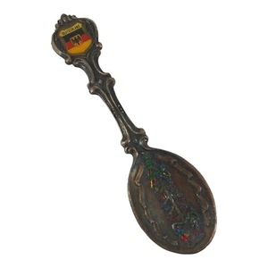 Alemania Alemania Vintage Cuchara de Recuerdo Coleccionable Maypole o Árbol de Navidad - Imagen 1 de 5