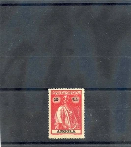 ANGOLA Sc 123 (SG 209)*VF LH 1914 2c CARMINE, PERF 15X14, PAPEL CALCÁREO $16 - Imagen 1 de 1