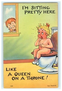 1943 WW2 WWII aus Privat - Komisches Badezimmer Humor Komische Ansicht frei - Bild 1 von 2