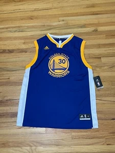 Adidas Tank Top Jersey Youth XL Blue Golden State Warriors Stephen Curry #30 - Picture 1 of 11