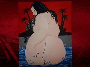 16x20 Acryl BBW Gemälde, Courtney Mina, Leinwandrahmen - Bild 1 von 2