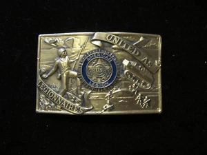 BELT BUCKLE: AMERICAN LEGION UNITED AS LEGIONNAIRES - Picture 1 of 2