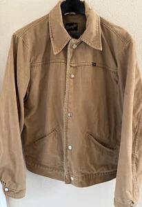 Vintage Wrangler Wrange Barn Coat Men's L USA Western Chore Sherpa Fleece Lined - Picture 1 of 12
