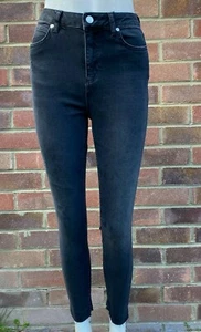 MINT VELVET HIGH WAIST JOLIET DISTRESSED SKINNY BLACK ANKLE JEANS ALL SIZES - Picture 1 of 11