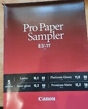 Canon Pro Paper Sampler 20 Sheets 8.5x11” Glossy Matte Luster Semi Gloss