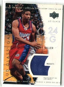 2003-04 UD Glass Andre Miller Game Gear GU JERSEY RELIC LA CLIPPERS - Picture 1 of 1